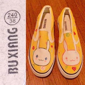 BuXiang super cute yellow bunny rabbit shoes